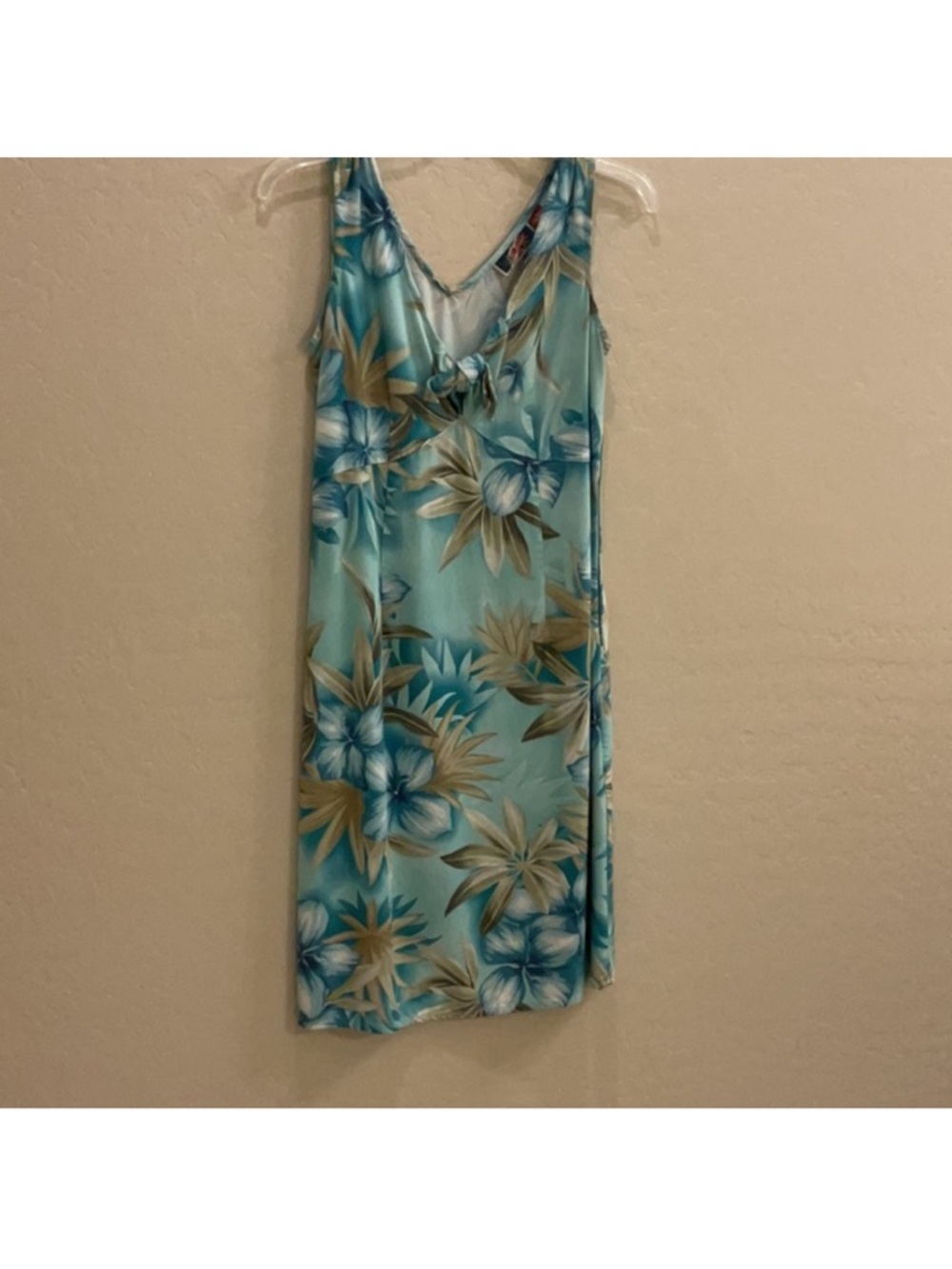 Tropical Teal Floral Slip Dress